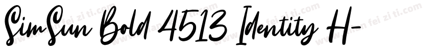 SimSun Bold 4513 Identity H字体转换